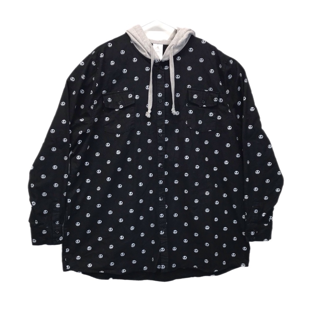 Jack Skellington The Nightmare Before Christmas Button-up‎ Hoodie Jacket XXL.